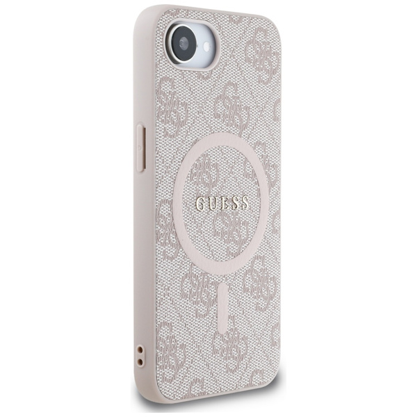 Etui Guess 4G Ring Classic Logo MagSafe  do iPhone 16e różowy