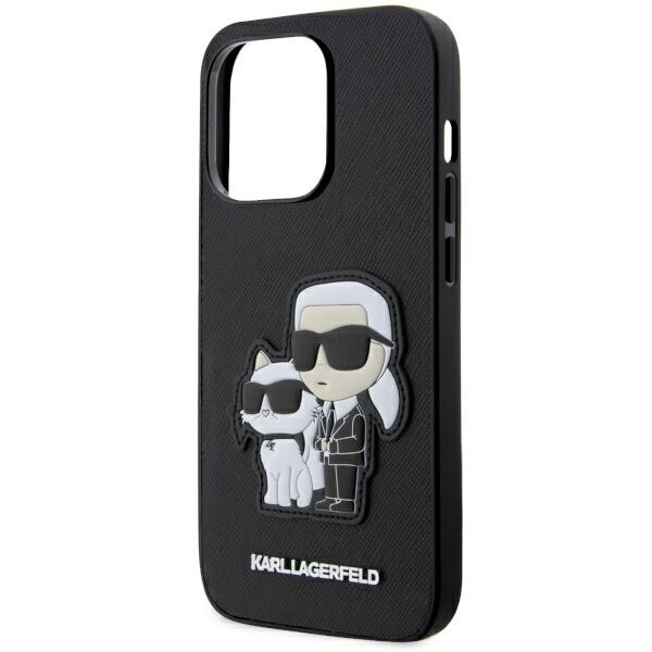 KARL LAGERFELD KLHCP14LSANKCPK IPHONE 14 PRO 6.1 "HARDCASE BLACK/BLACK SAFFIANO KARL & CHOUPETTE