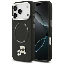 Etui Karl Lagerfeld Karl & Choupette Pins MagSafe do iPhone 17 Pro Max czarny