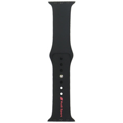 Pasek Audi Sport Red Logo Silicone Watch Strap do Apple Watch 40/41/42mm czarny