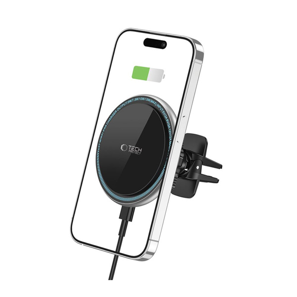 TECH-PROTECT A2 MAGNETIC MAGSAFE VENT CAR MOUNT WIRELESS CHARGER 15W BLACK