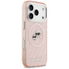 Etui Karl Lagerfeld IML Glitter Karl &   Choupette Heads Logo MagSafe do iPhone 17 Pro różowy