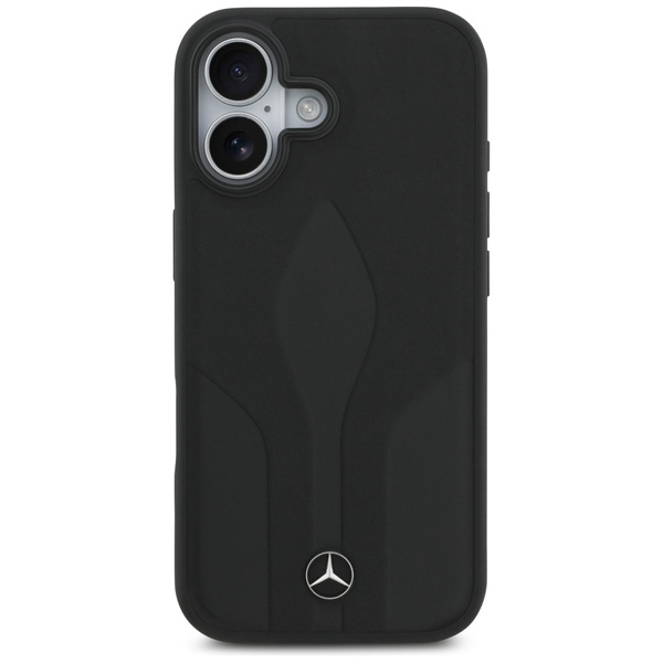 Etui Mercedes Leather The Move MagSafe   do iPhone 17 czarny