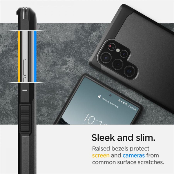 Etui Spigen Tough Armor na Samsung Galaxy S22 Ultra - czarne