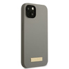 Guess GUHMP13MSPLG iPhone 13 / 14 / 15 6.1" szary/grey hard case Silicone Logo Plate MagSafe
