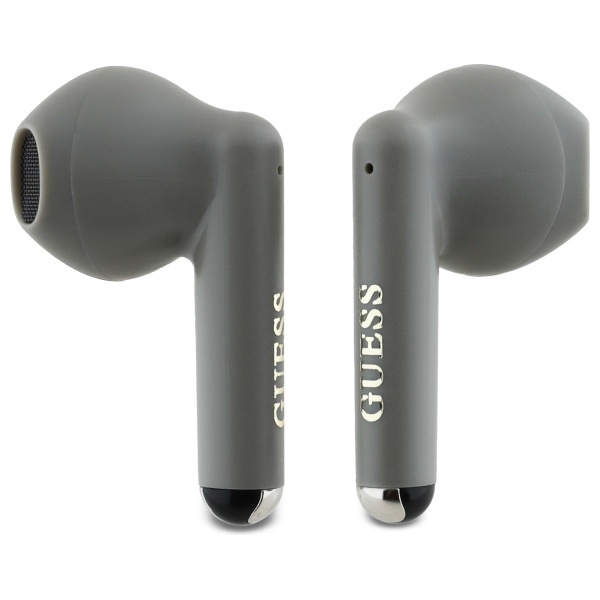 Guess słuchawki Bluetooth GUTWSJ14ESGE   TWS + stacja dokująca taupe Printed Classic Logo