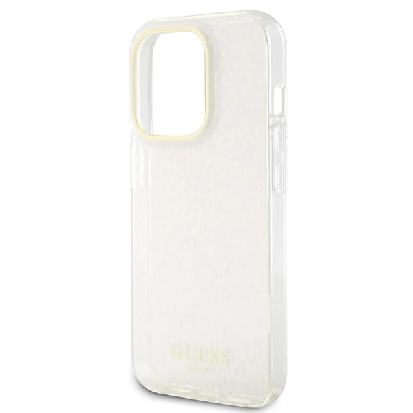 Guess GUHCP15XHDECMP iPhone 15 Pro Max 6.7" różowy/pink hardcase IML Faceted Mirror Disco Iridescent