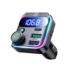 Joyroom JR-CCB01 48W FM transmitter 2x USB-A USB-C with dual microphone - black