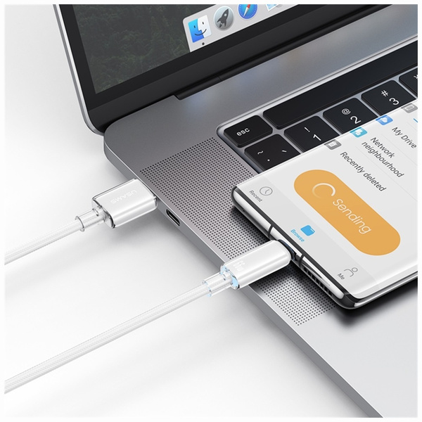Kabel USAMS Cloud Series US-SJ658 6A     USB-A do USB-C 1,2m niebieski