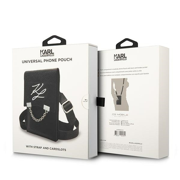 KARL LAGERFELD TOREBKA KLWBSAKLCK CZARNY/BLACK AUTOGRAPH CHAIN