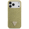 Etui Guess Rhinestone Triangle Logo do   iPhone 17 Pro Max złoty