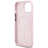 Etui Karl Lagerfeld Silicone Shadow       Metal Initial MagSafe do iPhone 15 różowy