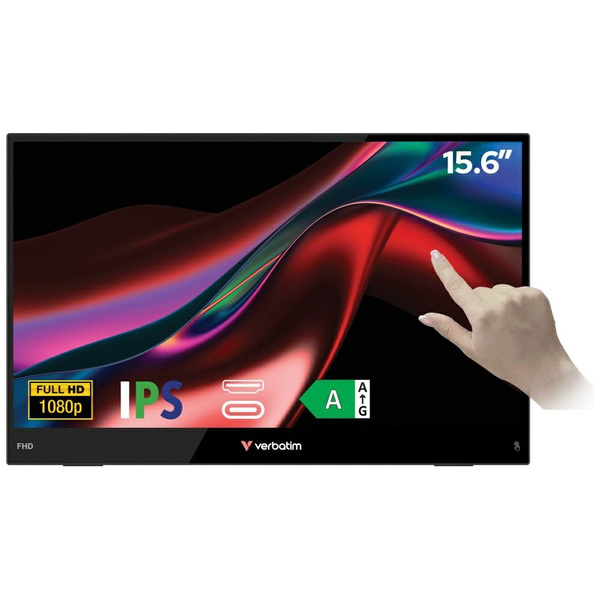 Monitor przenośny dotykowy Verbatim      LIGHT 15,6" FHD czarny 32402