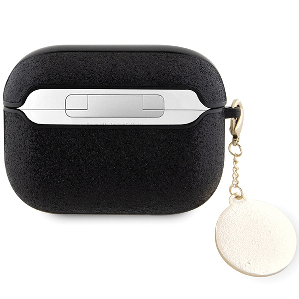 Guess GUAP2PGEHCDK AirPods Pro 2(2022/2023) cover czarny/black Fixed Glitter Heart Diamond Charm
