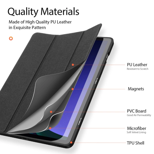 Dux Ducis Domo flip and smart sleep case for Samsung Galaxy Tab S9 - black