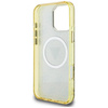 Etui Guess IML Metal Glitter 4G Circle   Triangle MagSafe do iPhone 16 Pro brązowy