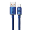 Baseus Crystal Shine Series cable USB cable for fast charging and data transfer USB Type A - USB Type C 100W 1.2m blue (CAJY000403)