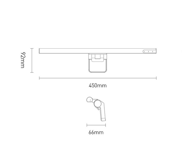 Baseus lampka na monitor i-wok Series USB Asymmetric Light Source Screen Hanging Light (Youth) czarna