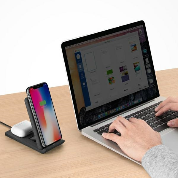 UNIQ Ład. indukcyjna Vertex Duo 2in1 15WFast charge szary/charcoal grey