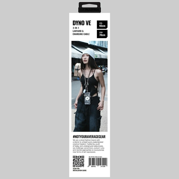 Uniwersalna smycz do telefonu kabel 2w1  Skinarma Dyno Ve USB-C/USB-C niteglow