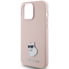 KARL LAGERFELD KLHCP15XSMHCNPP IPHONE 15 PRO MAX 6.7 "PINK/PINK SILICONE CHAPETTE METAL PIN