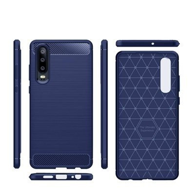 CASE ETUI CARBON LUX NIEBIESKI HUAWEI P30