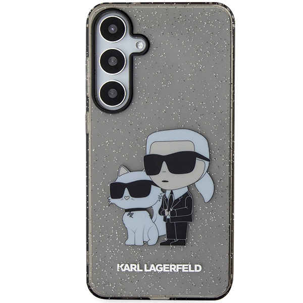 KARL LAGERFELD KLHCS24MHNKCTGK S24+ S926 CZARNY/BLACK HARDCASE GLITTER KARL & CHOUPETTE