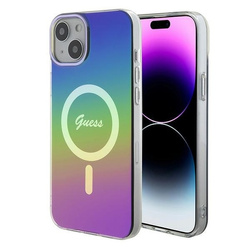 Guess GUHMP15MHITSK iPhone 15 Plus / 14 Plus 6.7" wielokolorowy/rainbow hardcase IML Iridescent MagSafe