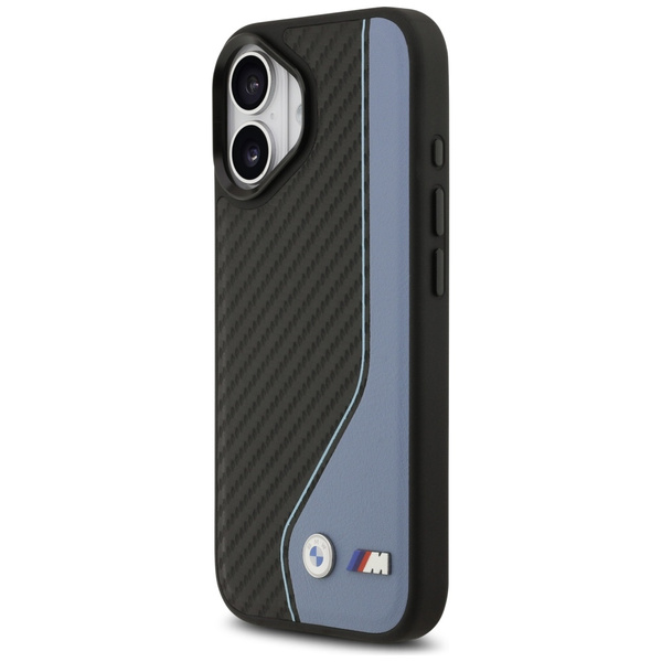 Etui BMW M Carbon Logo MagSafe do iPhone 17 niebieski