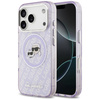 Etui Karl Lagerfeld IML Glitter Karl &   Choupette Heads Logo MagSafe do iPhone 17 Pro Max fioletowy