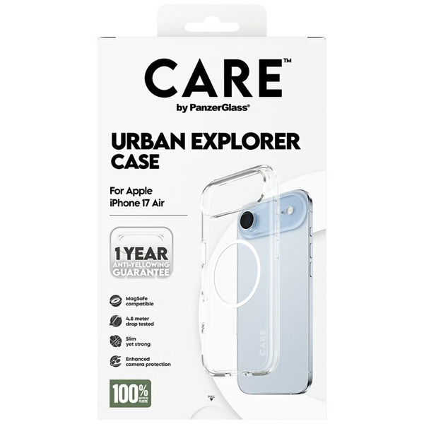 Etui CARE by PanzerGlass Flagship Urban  Explorer w. White MagSafe do iPhone Air przezroczysty