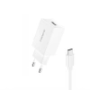 FONENG ładowarka sieciowa K210 2.1A 10W 1xUSB + kabel USB-C Biały