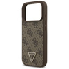 Etui Guess Leather 4G Triangle Strass    MagSafe do iPhone 17 Pro brązowy