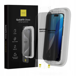 Spacecase Szkło prywatyzujące QuickFit Privacy Glass iPhone 16 Pro / 17 / 17 Pro