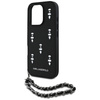 Etui Karl Lagerfeld Saffiano Crystals    w/Chain do iPhone 16 Pro czarny