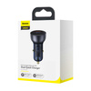 Baseus USB / USB Type C car charger 65 W 5 A SCP Quick Charge 4.0+ Power Delivery 3.0 LCD screen gray (CCKX-C0G)
