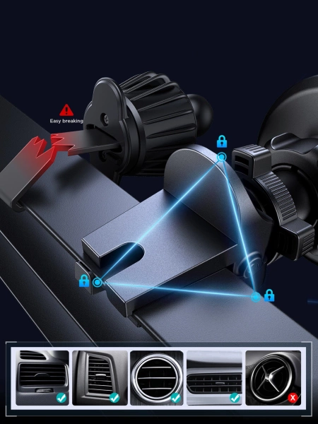 JOYROOM CAR MAGNETIC PHONE HOLDER FOR AIR VENT BLACK (JR-ZS366)