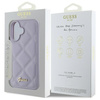 Guess GUHCP16SPSQSQSU iPhone 16 6.1" jasnofioletowy/light purple hardcase Quiled Metal Logo