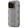 DKNY DKHMP14LPCPVSLE iPhone 14 Pro6.1" beżowy/beige hardcase Leather Checkered Mono Pattern MagSafe