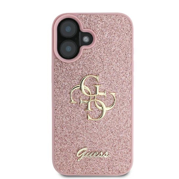 Guess GUHCP16SHG4SGP iPhone 166.1" różowy/pink hardcase Fixed Glitter Big 4G