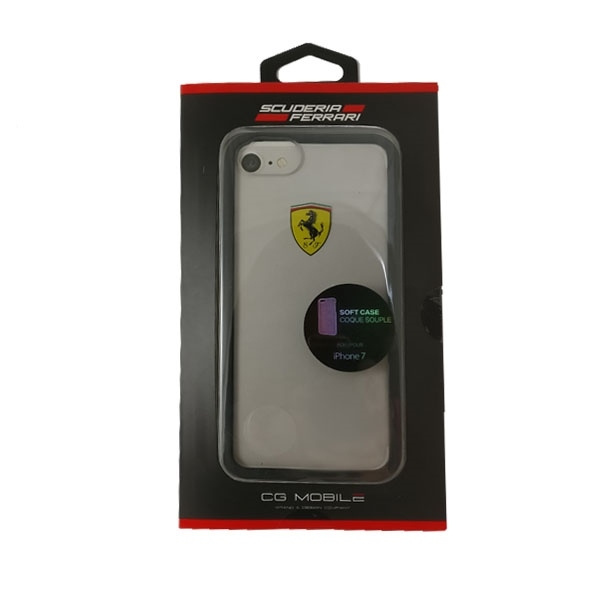 Etui Ferrari Transparent na iPhone 7 / 8 / SE 2020 / SE 2022 - przezroczysto-czarne
