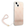 Guess GUOHCP14MH4STP iPhone 14 Plus / 15 Plus 6.7" różowy/pink hardcase 4G Print Strap