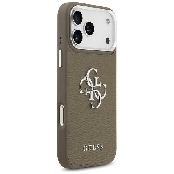 Etui Guess Grained Big 4G Classic Logo   do iPhone 17 Pro Max brązowy