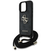 Etui Guess 4G Big Logo Cord Stap         Crossbody do iPhone 16 Pro czarny