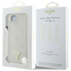 Etui Guess Grained Hot Stamp Peony       Triangle Logo MagSafe do iPhone 16e beżowy