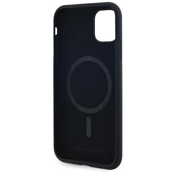 Karl Lagerfeld KLHMN61SCMKCRHK iPhone 11 / Xr 6.1" czarny/black hardcase Silicone Karl & Choupette MagSafe