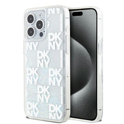 DKNY DKHCP15XLCPEPT iPhone 15 Pro Max6.7" biały/white hardcase Liquid Glitter Multilogo