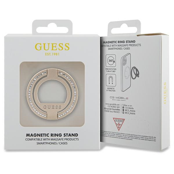 Guess MagSafe Ring stand GUMRSALDGDzłoty/gold Rhinestone