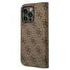 Guess GUBKP14XHG4SHW iPhone 14 Pro Max6,7" brązowy/brown book 4G Vintage Gold Logo