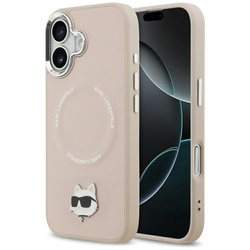 Etui Karl Lagerfeld Choupette Pin MagSafe do iPhone 17 różowy